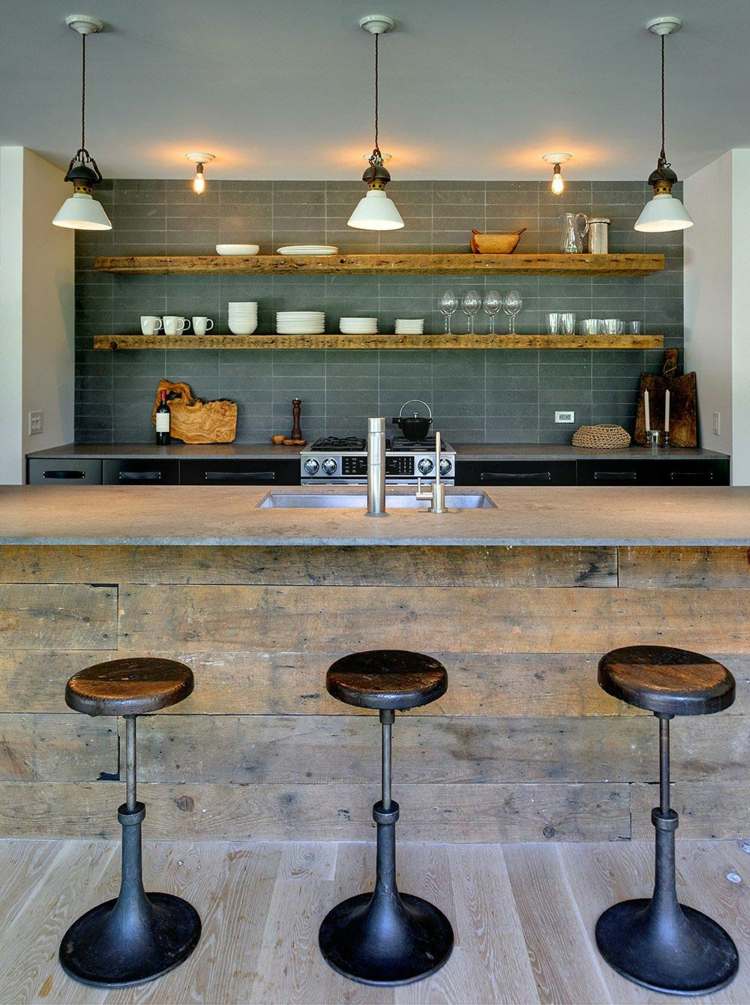 rustic kitchen bar decoration