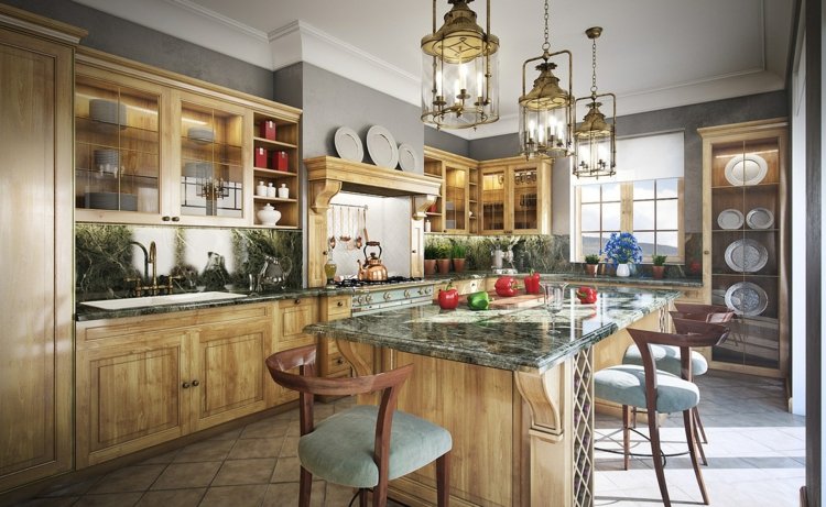 rustic kitchen wood decoration