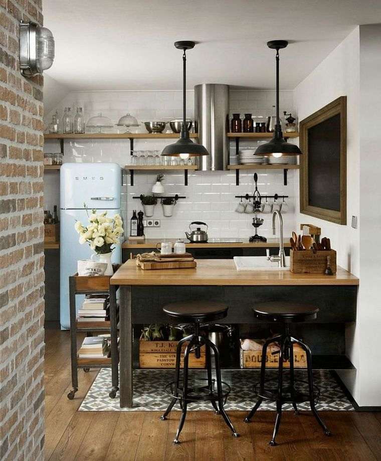 decoration-kitchen-vintage-style-industrial-fridge smeg