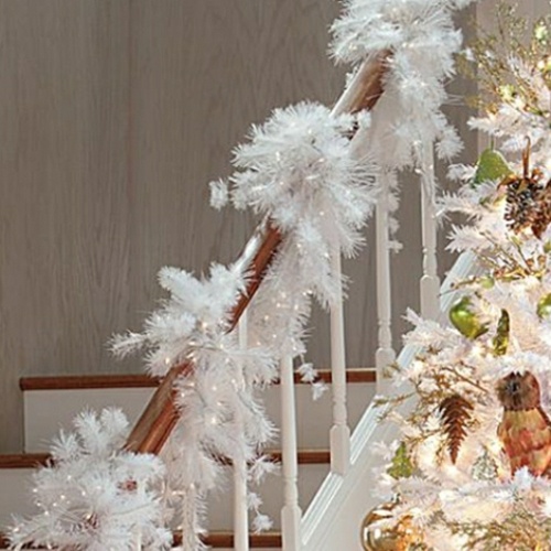 Christmas decoration white garland