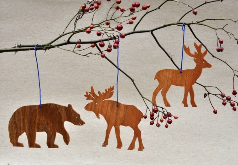 decoration--christmas-wood-animals-fir wood decoration-christmas