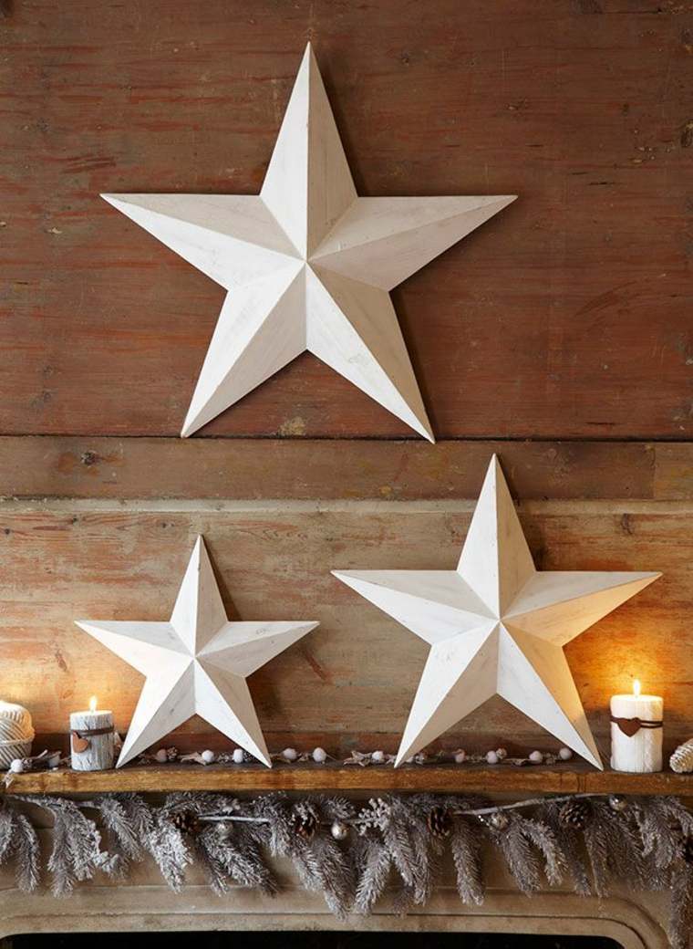 decoration star wood wall decoration christmas idea candle