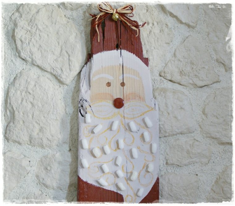 christmas decoration wooden idea making deco father christmas wooden