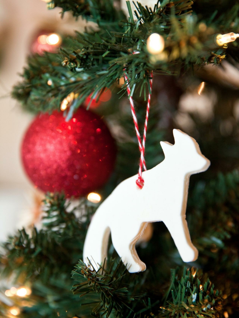 Christmas decoration in salt dough deco fir idea wolf in salt dough ball deco cheap