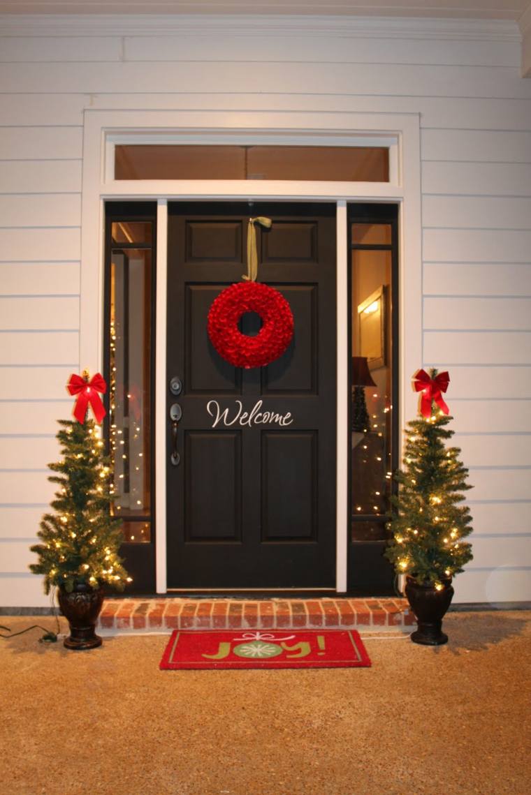 decoration exterior garland idea light red crown wreath