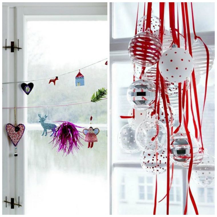 christmas decoration idea modern window