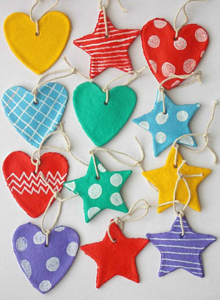 Christmas decoration in salt dough idea salt dough modeling fimo christmas idea original cheap deco