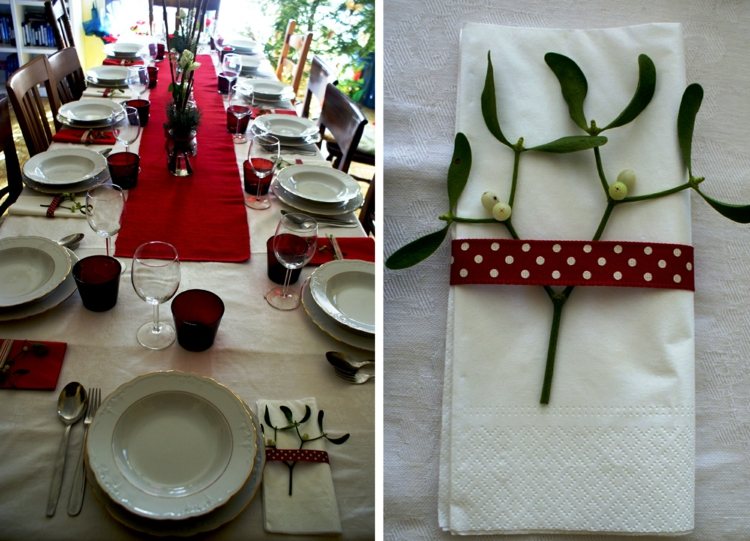 Christmas table decoration to do the same center