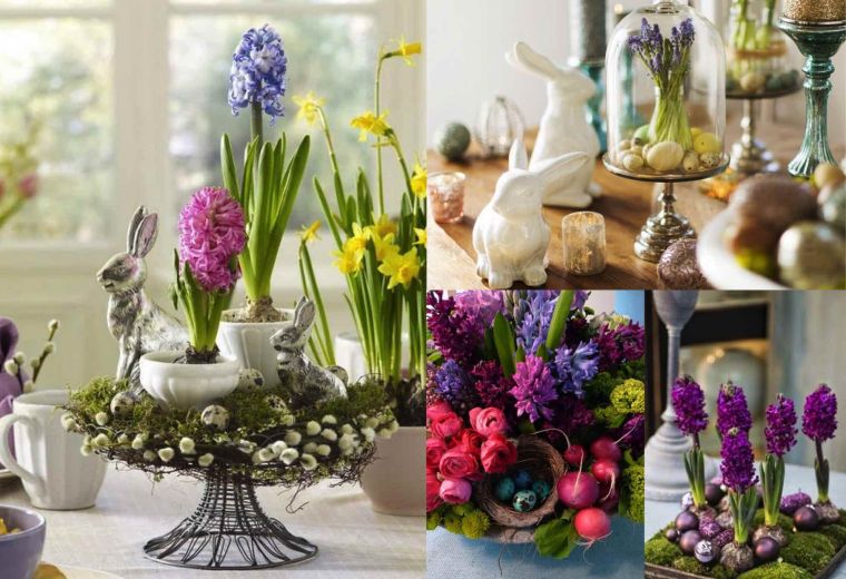 easter table decoration composition-floral-photos