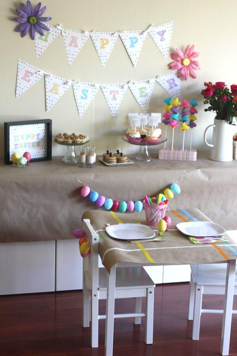 easter children's table decoration