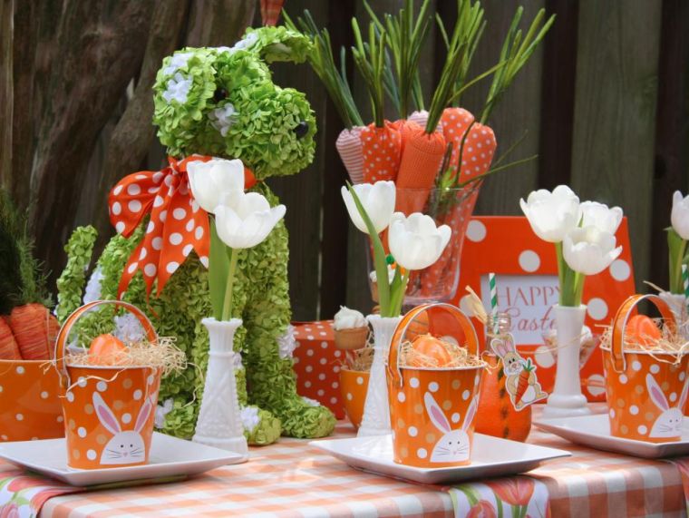 Easter table decoration ideas flowers