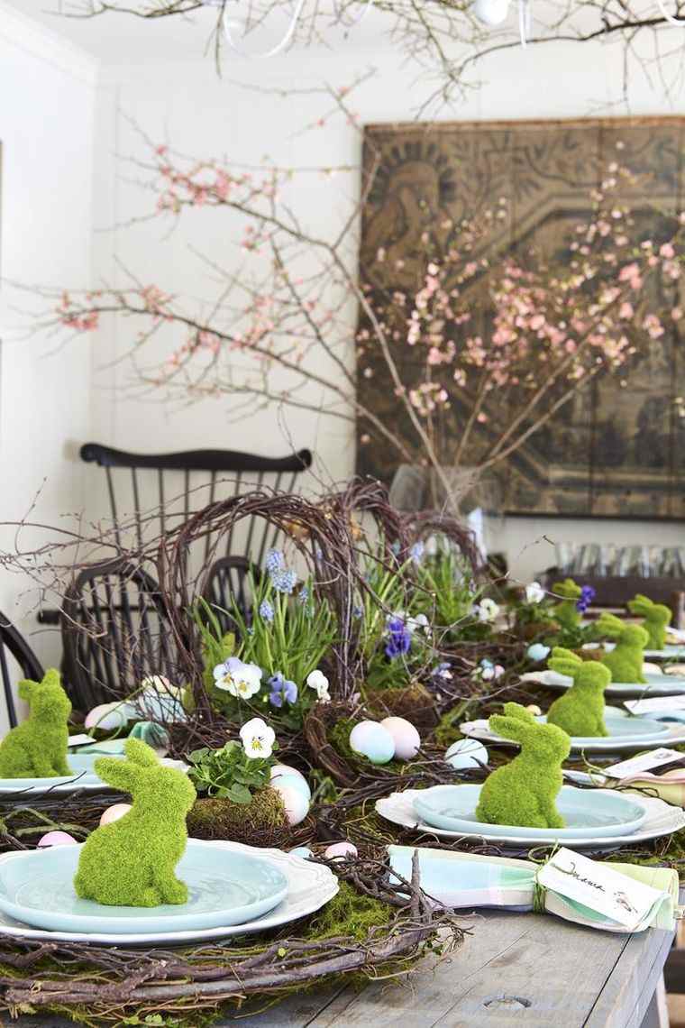 table decoration easter fir-foam-artificial-branches