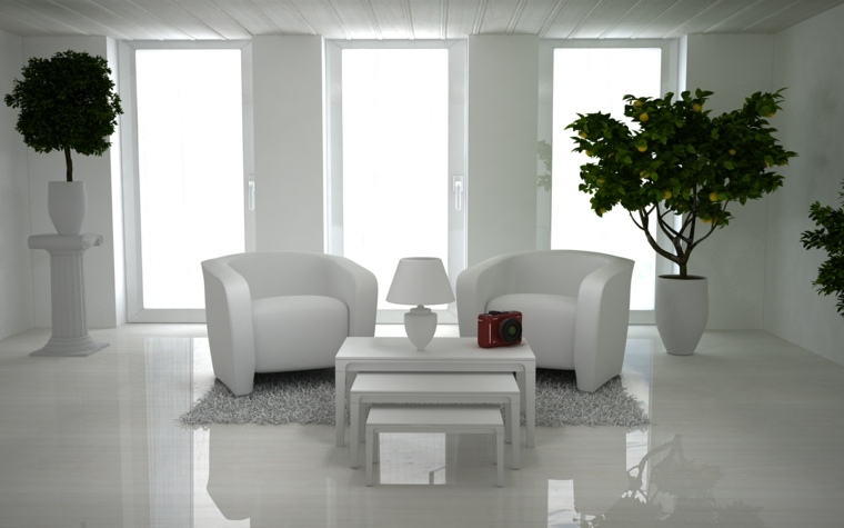 dekoration av'interieur ultra moderne blanc