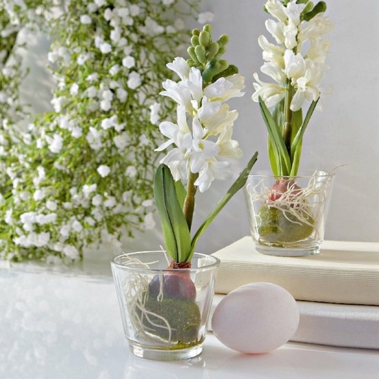 elegant decoration white egg flowers