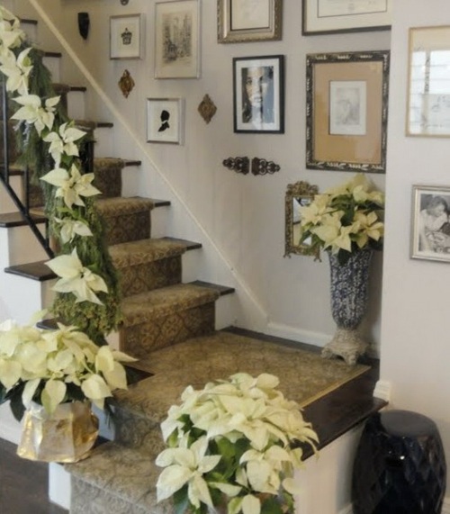 flowers stair decoration