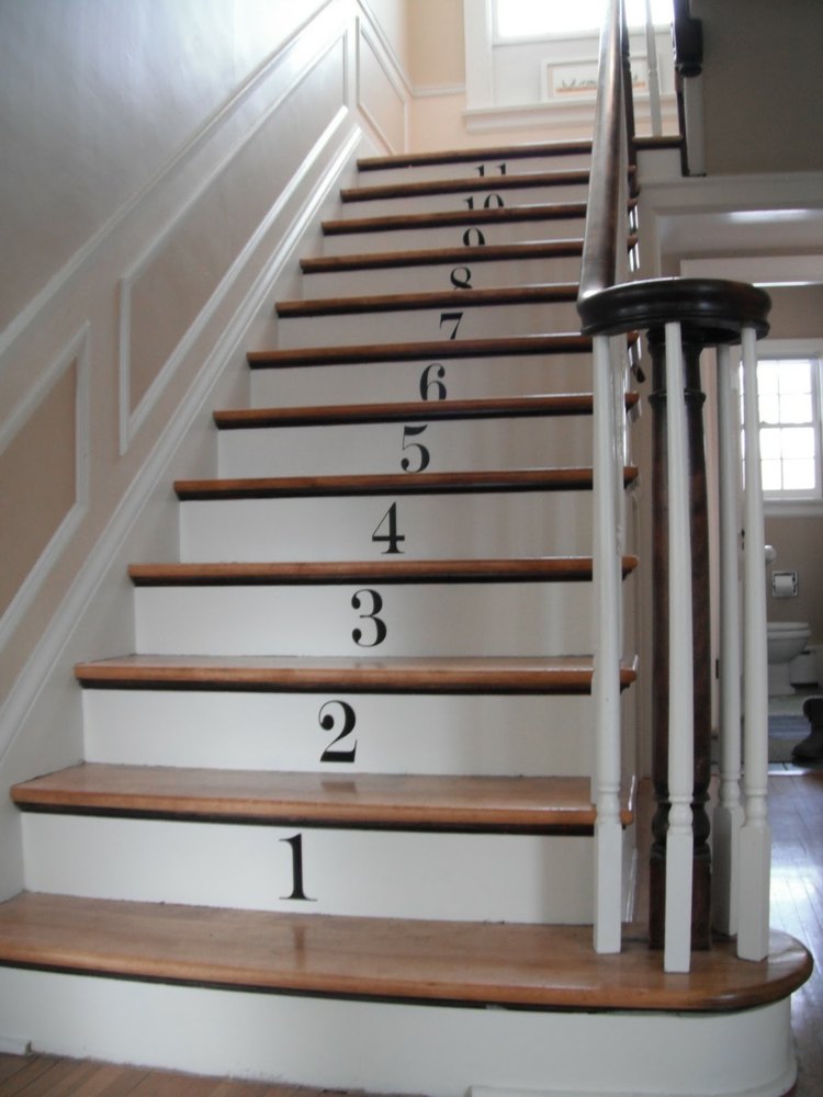 decoration stair stickers numbers