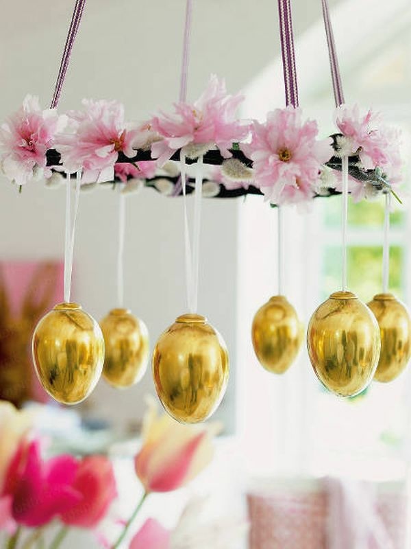 decoration flowers chandelier easter