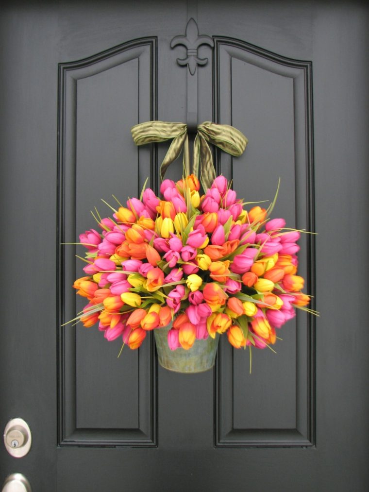 decoration flowers original door