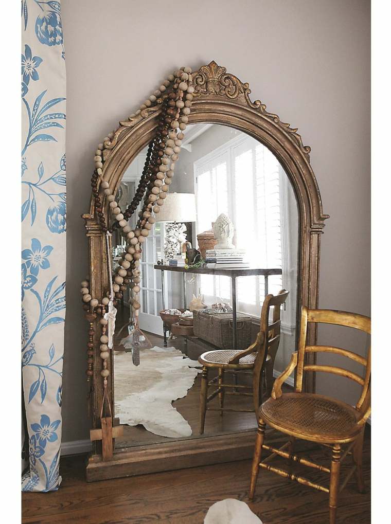 baroque style decoration large golden mirror