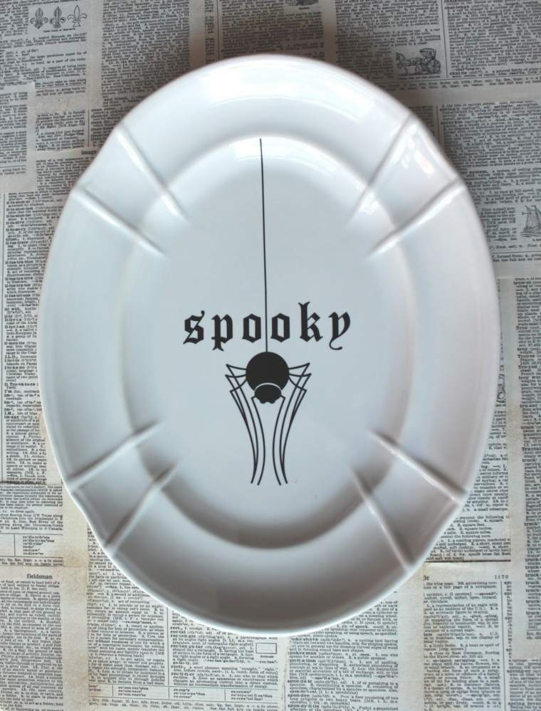 decoration halloween plate