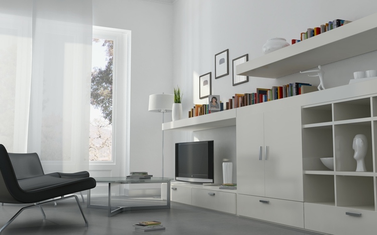 interior decoration living room white tv stand