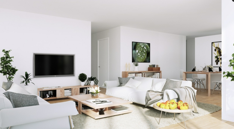 interior design living room nordic white furniture