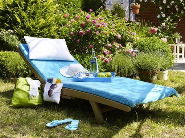 decoration garden small fresh chaise longue towel