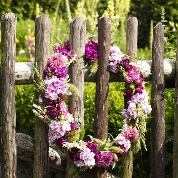 decoration garden small fresh garland flowers