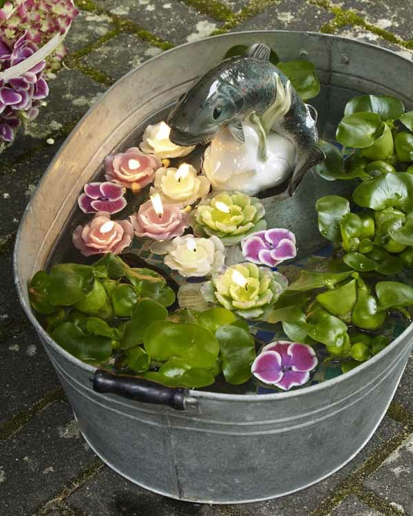 cheap garden decoration bucket candles