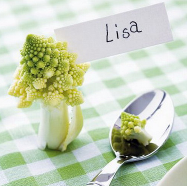 decorate table idea green vegetables