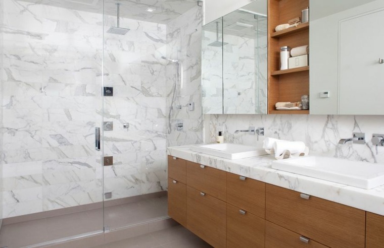 deco marble bathrooms