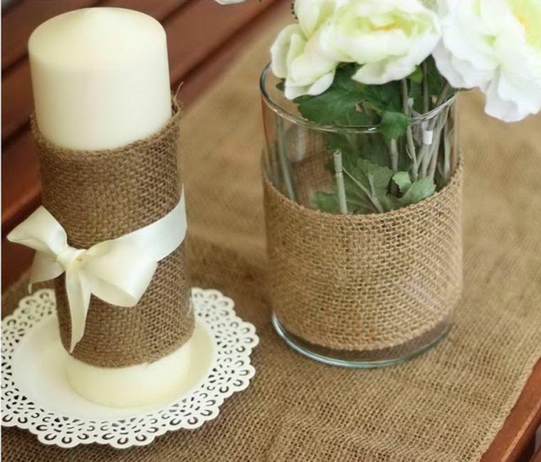 make a vintage jute decoration