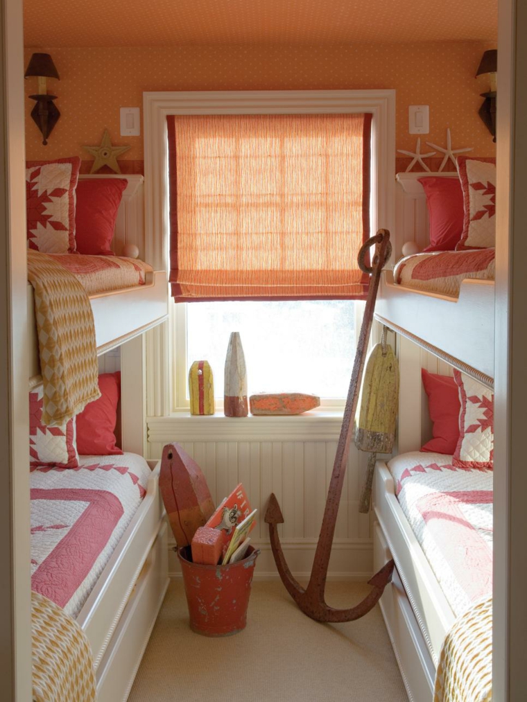 decoration sea anchor cabin red orange