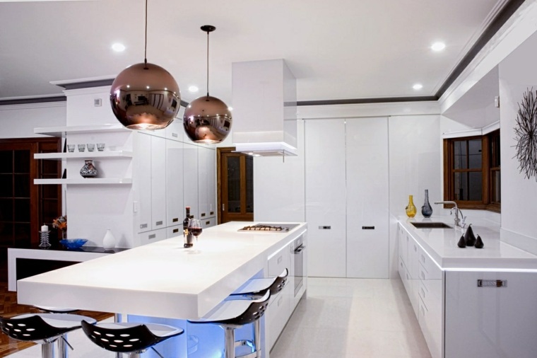 deco modern style island white kitchens