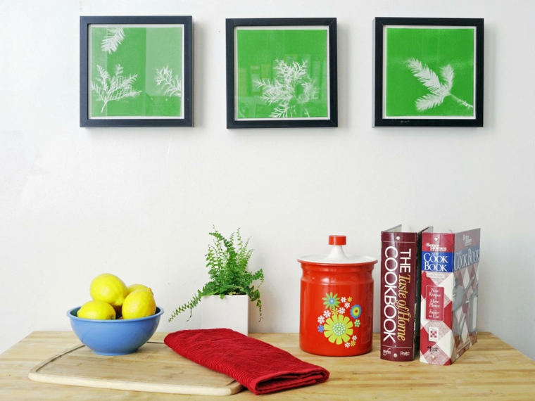 wall decoration idea frames bedroom kitchen plant flowers design