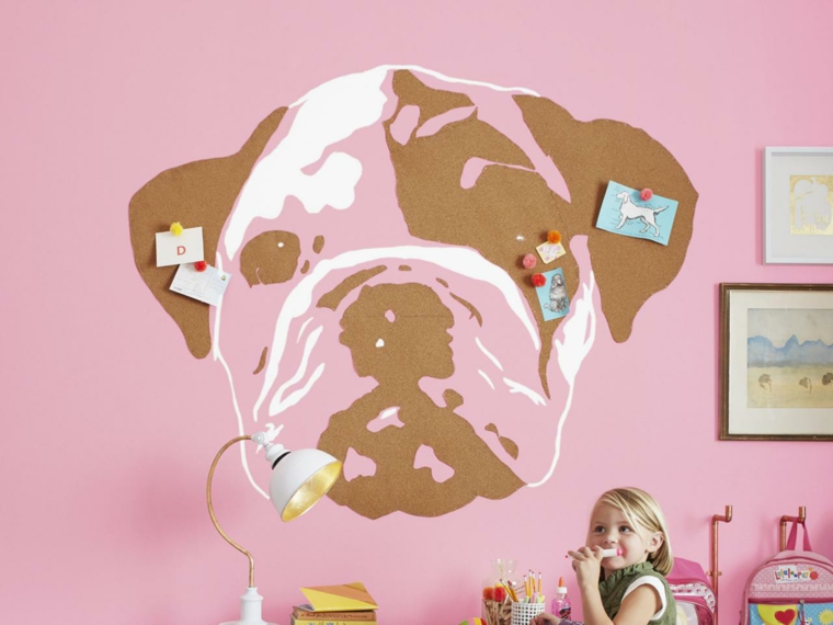 wall decoration child room to make yourself original idea dog