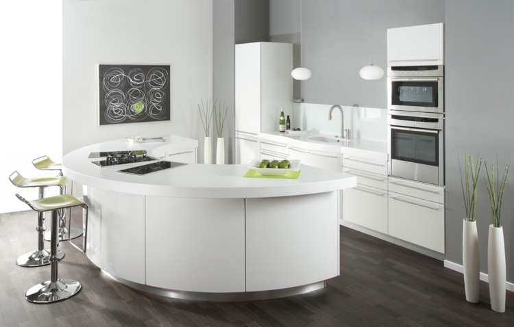 white gray kitchen wall decoration