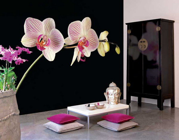 wall decoration orchidee Zen style