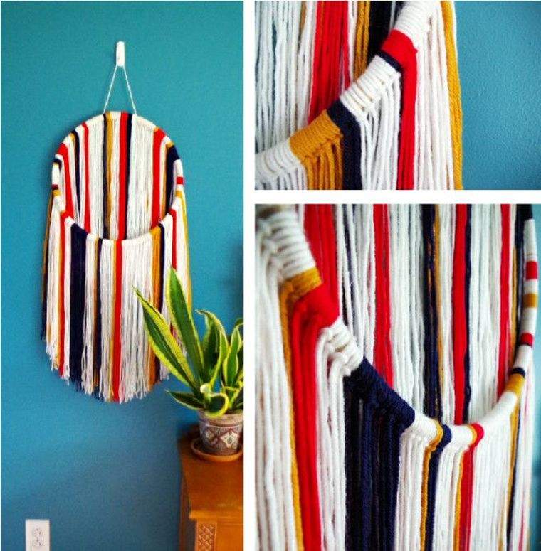 multicolored rope wall hanging pattern multicolored