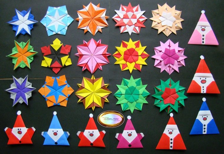 christmas decoration child paper origami diy original idea