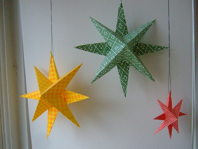 christmas decoration to make idea original star paper origami