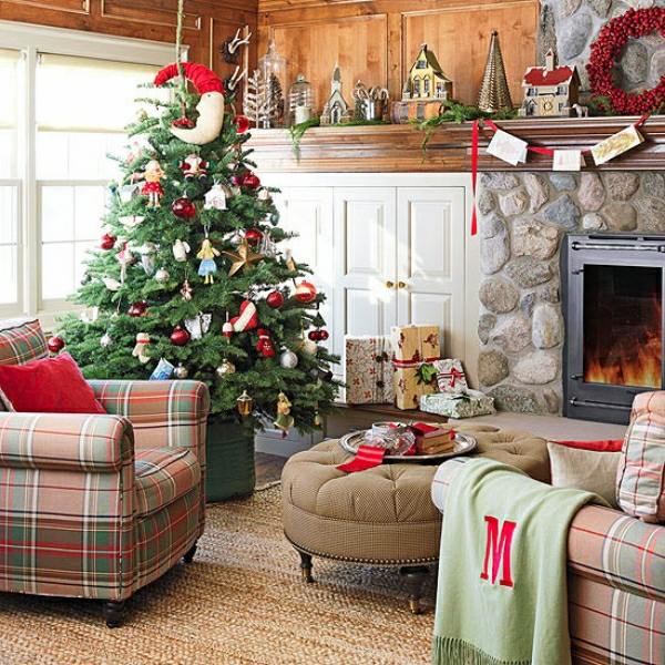 deco christmas jel pattern plaid rdeča bela