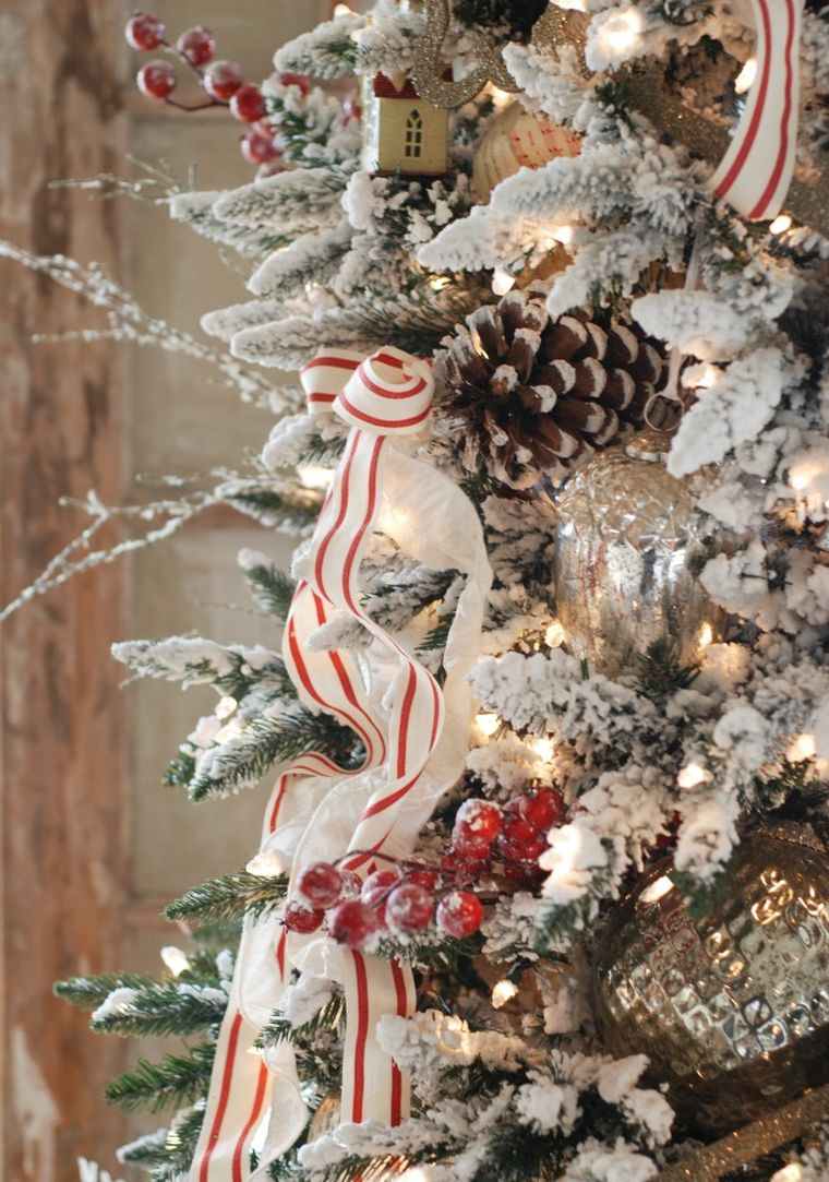 ornaments of Christmas deco fir tree