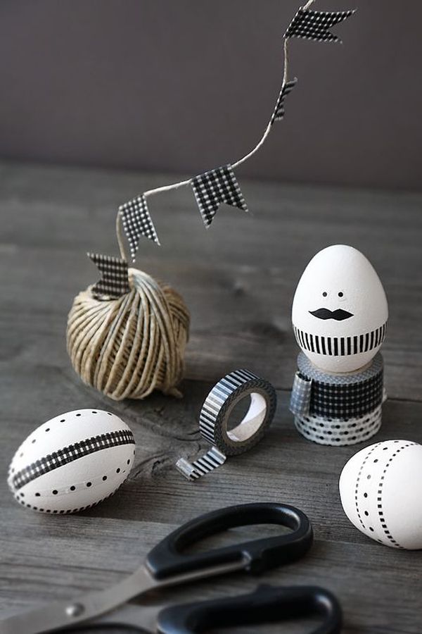 decoration eggs original black white