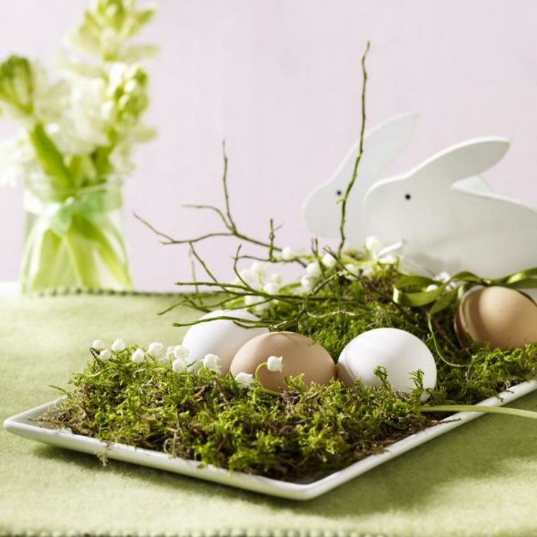 meja hiasan easter idea pusat arnab meja meja deco