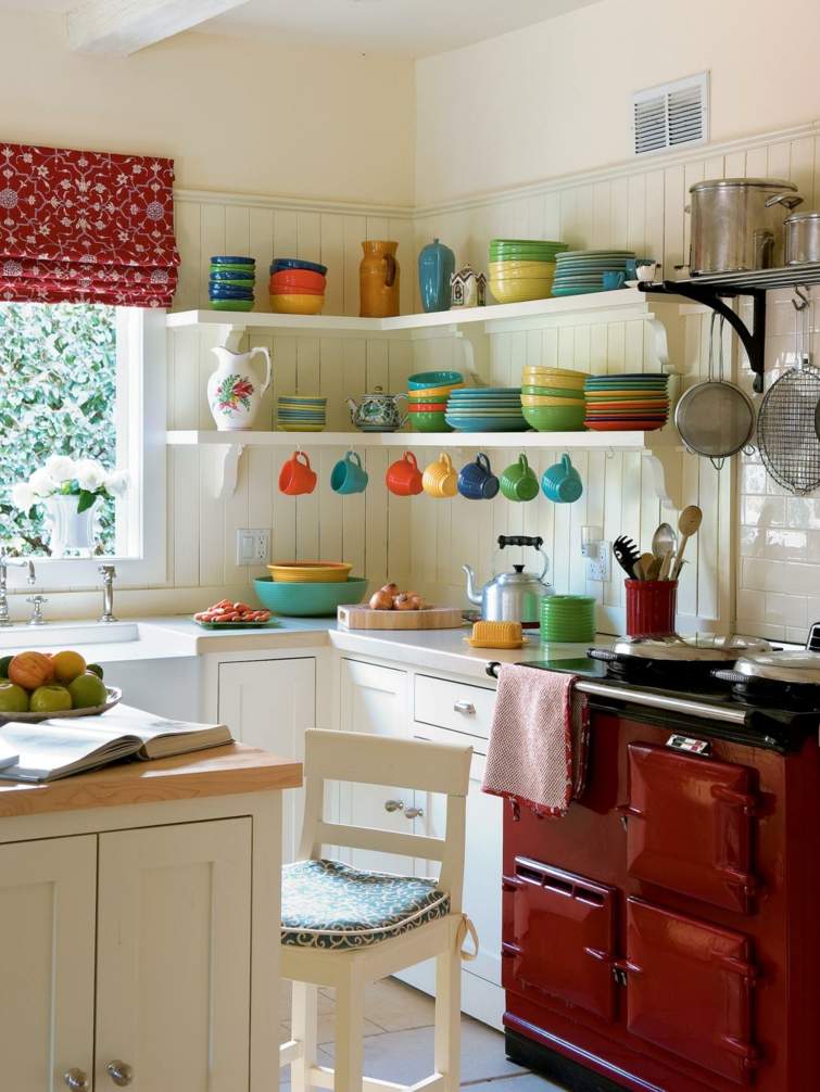 small kitchen decoration bright colors