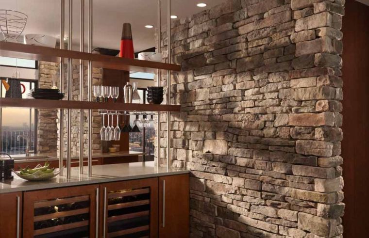 decoration kitchen stone wall