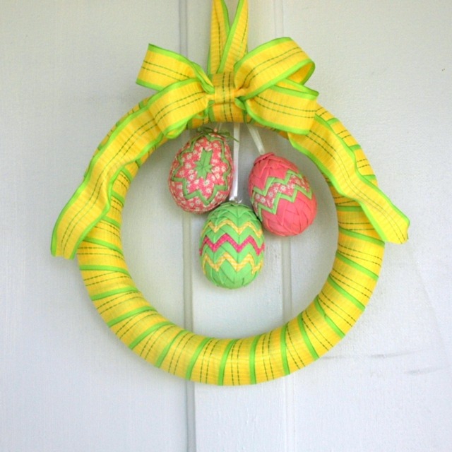 yellow Easter door decoration