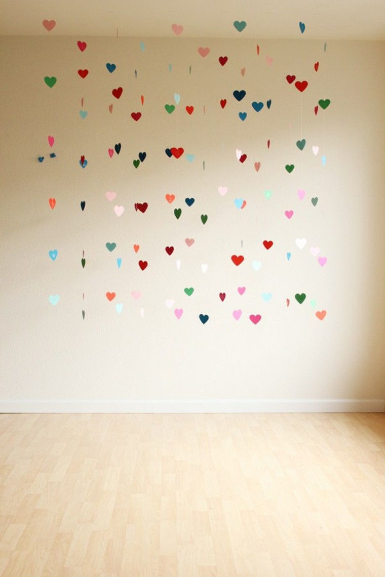 diy saint valentine deco garland paper cardboard idea brico