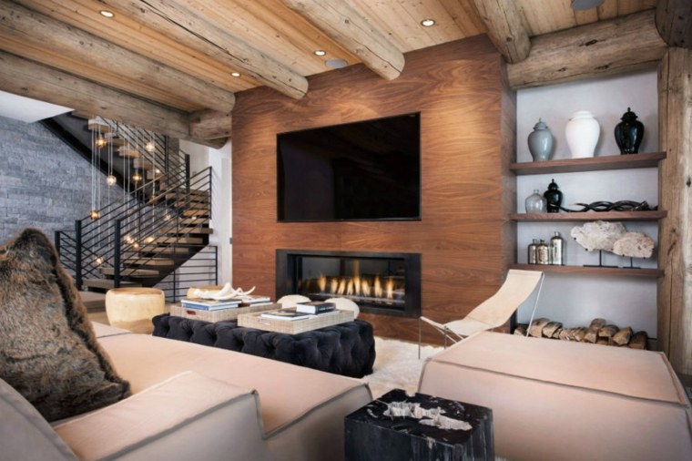 rustic design modern living room decoration